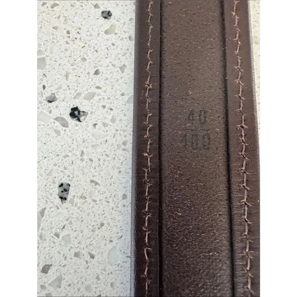 L.L. BEAN Genuine Leather Brown Belt Solid Brass Buckle Classic Men’s Size 40